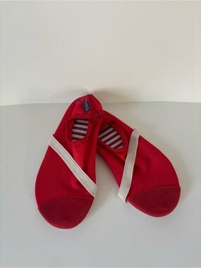 Fitkicks Women’s Red Slip-On Basically Barefoot Shoes with Elastic Strap